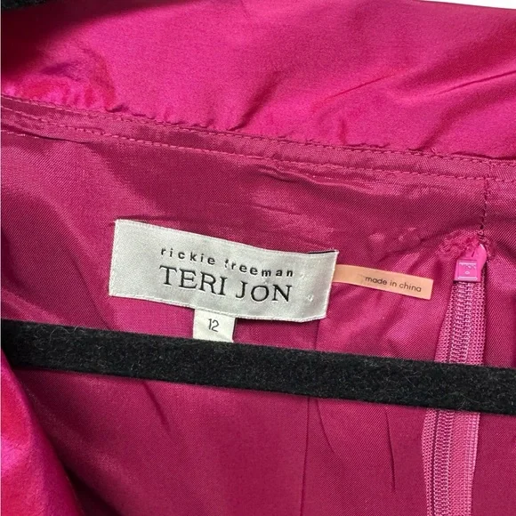 Rickie Freeman for Teri Jon Pink Rosette Dress